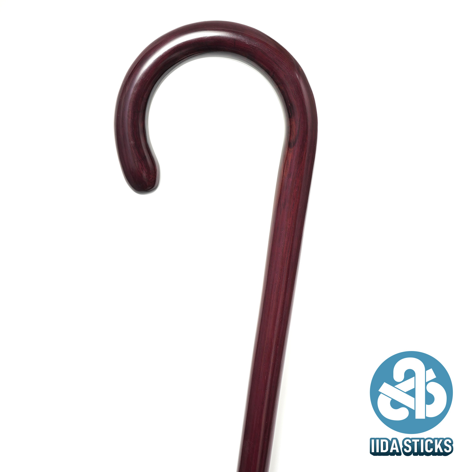 【国産木製ステッキ IIDA STICKS】 パープルハート大曲（IK-44）