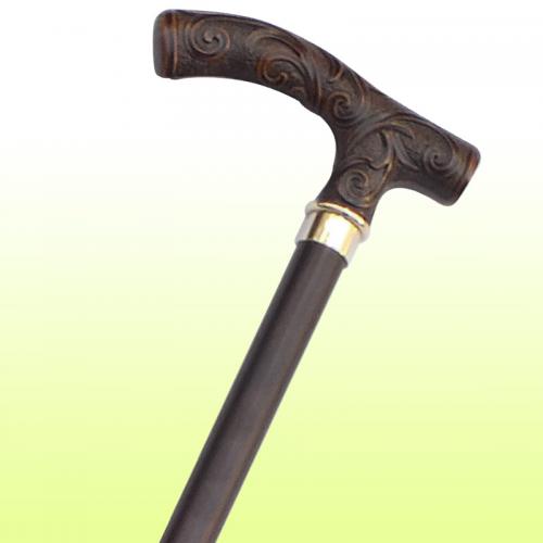 【国産高級ステッキ】 レジン唐草ステッキ No.91