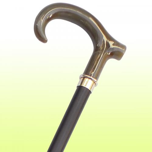 【国産高級ステッキ】 レジンL型大曲ステッキ No.69M