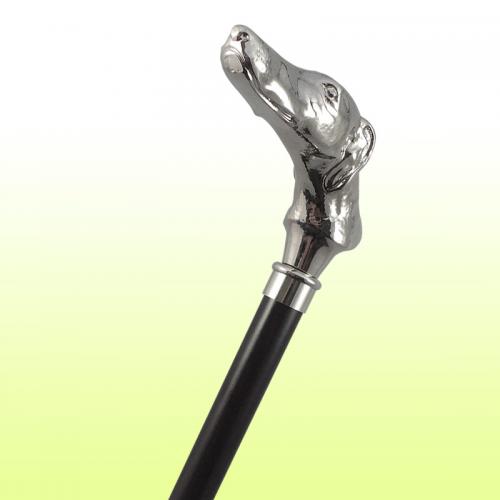 【国産高級ステッキ】 ニッケルメッキハンター ステッキ No.48D